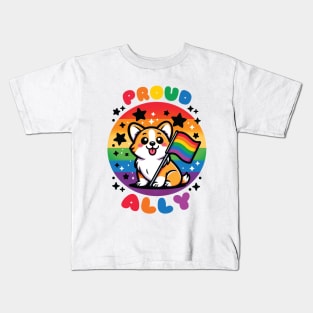 Proud Ally Corgi Kids T-Shirt